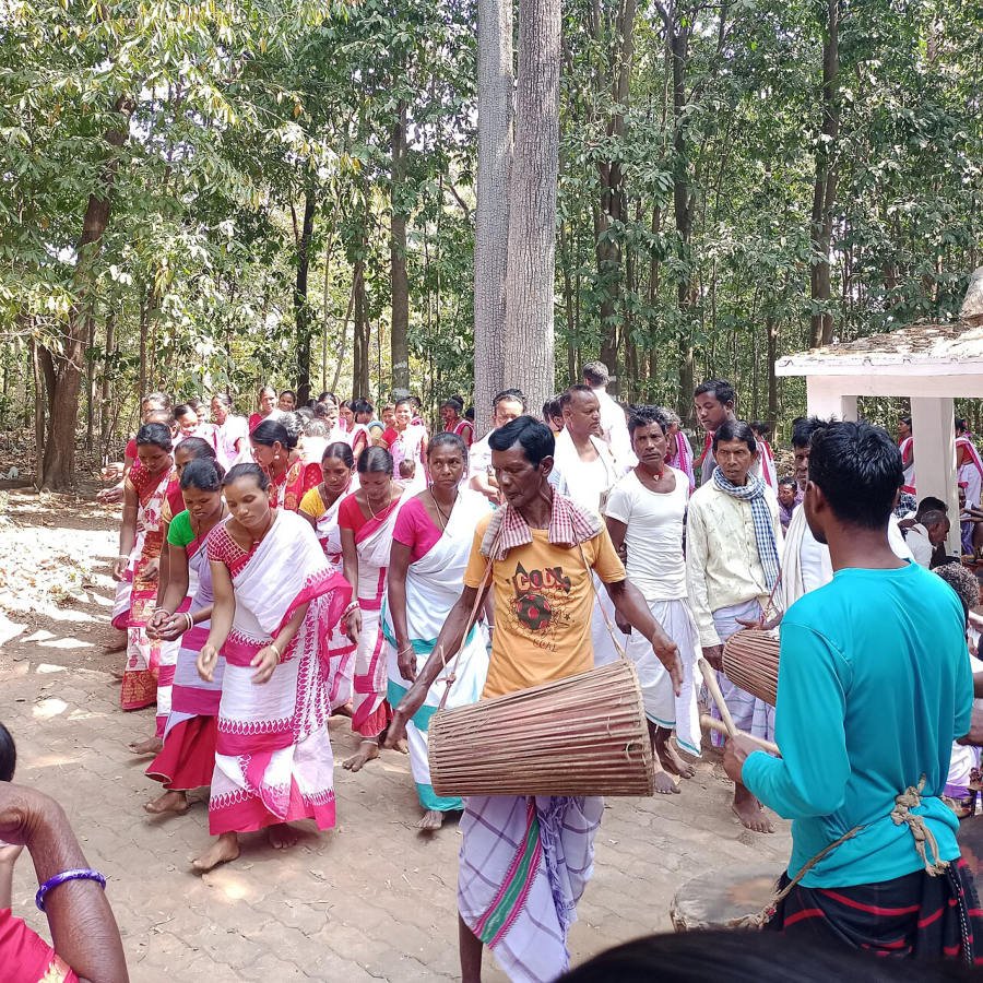 Baha festival dance of the Santhal community