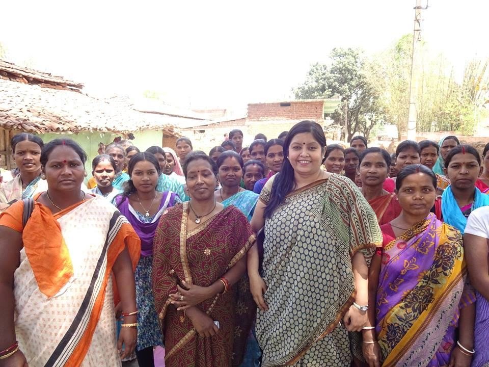 Meeting of a tribal women's self-help group